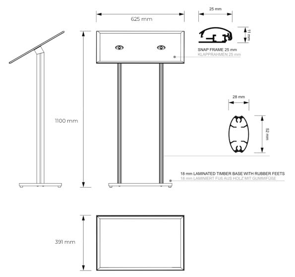 porta menus A4 y A3 
